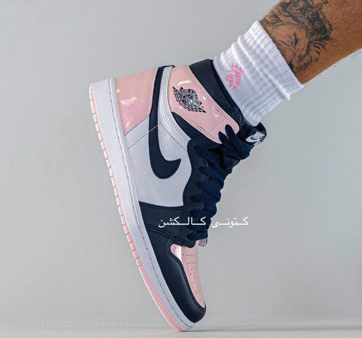 کتونی نایک ایر جردن وان ساقدار بابل گام Nike Air Jordan 1 High OG “BUBBLE GUM”