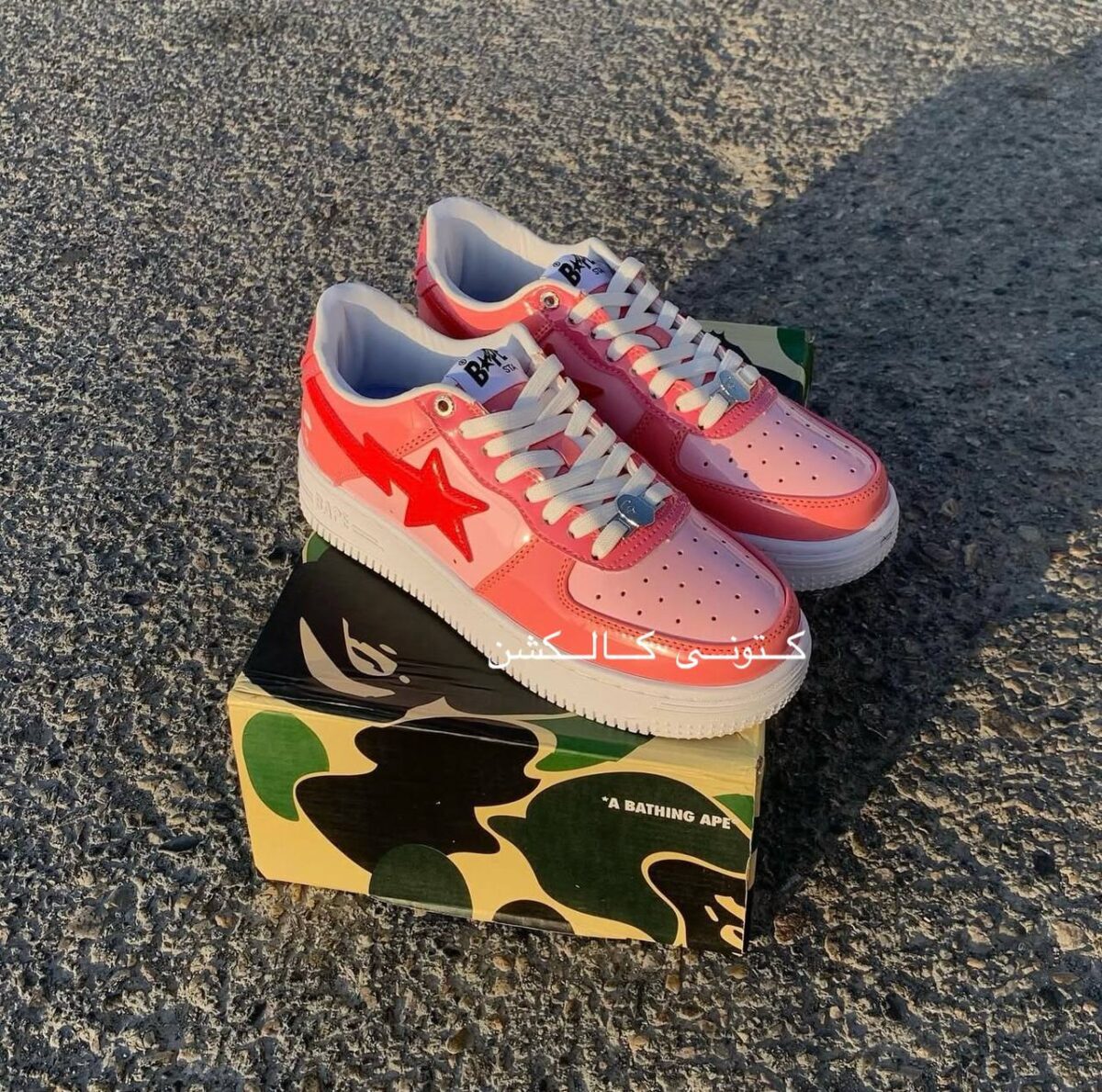 کتونی بیپ استا صورتی Bape STA Low Color Camo pink